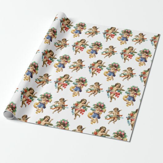 Vintage Cherub Engel Geschenkpapier (Ungerollt)