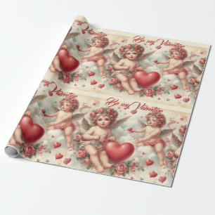 Vintage Cherub Engel  Geschenkpapier