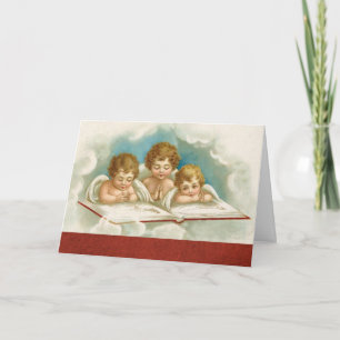 Vintage-Cherub-Engel-Weihnachts-Feiertagskarte Feiertagskarte