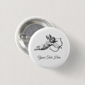 Vintage-Cherub-Kupid-Liebes-Aufkleber-Label Button (Vorne & Hinten)