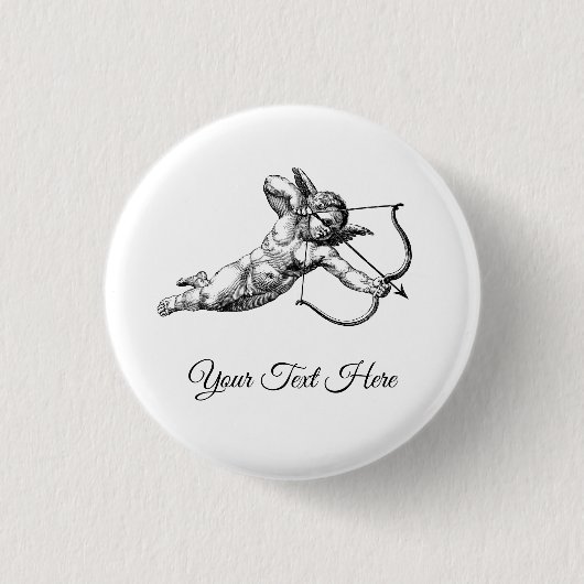 Vintage-Cherub-Kupid-Liebes-Aufkleber-Label Button (Vorderseite)