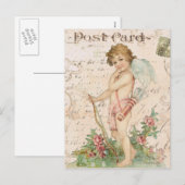 Vintage cherub Valentine postcard Feiertagspostkarte (Vorne/Hinten)