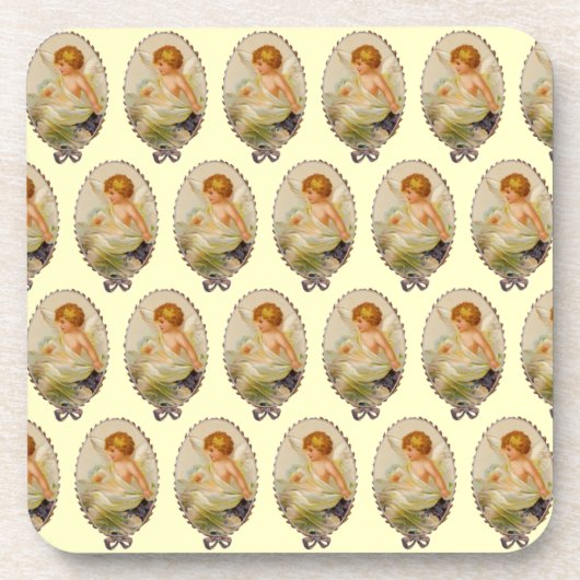 Vintage Cherubs Getränkeuntersetzer (Vorderseite)