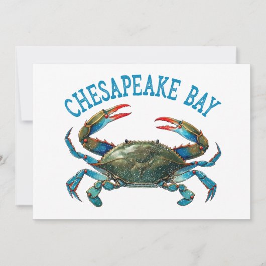 Vintage Chesapeake Bay Einladung (Vorderseite)