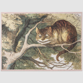 Vintage Cheshire-Katze aus der Alice im Wunderland Seidenpapier