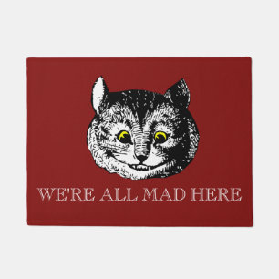 Vintage Cheshire-Katze ganz wütend hier Fußmatte