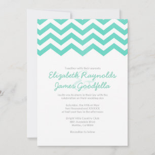 Vintage-Chevron-Hochzeitskarten Einladung