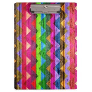 Vintage Chevron Holz Abstract #10 Klemmbrett