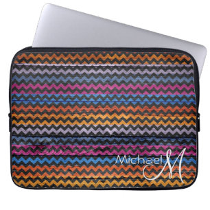 Vintage Chevron Holz Abstract #5 Laptopschutzhülle
