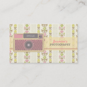 Vintage Chevron Kamera Fotografie Visitenkarten Visitenkarte