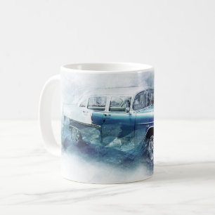 Vintage Chevy-Auto aus den 1950er Jahren Digital A Kaffeetasse