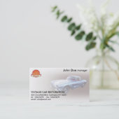 Vintage Chevy Korvette Auto-Wiederherstellung 1962 Visitenkarte (Stehend Vorderseite)