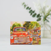 Vintage Chevy Postkarte (Stehend Vorderseite)