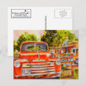 Vintage Chevy Postkarte (Vorne/Hinten)