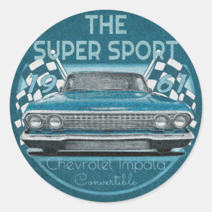 Vintage Chevy Runder Aufkleber