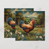 Vintage-chic-Boho-Hühnerweide-Landschaft (Vorne/Hinten)