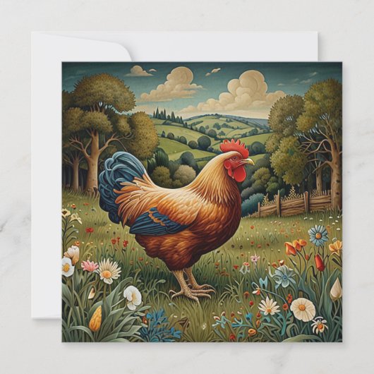 Vintage-chic-Boho-Hühnerweide-Landschaft (Vorderseite)