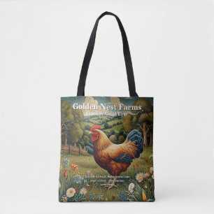 Vintage-chic Boho-Hühnerweidelandschaft Tasche