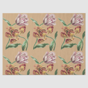 Vintage Chic Botanische Tulpenkunst aus dem 18. Ja Seidenpapier