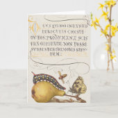 Vintage Chic Calligraphy butterfly Print Karte (Gelbe Blume)