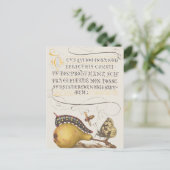 Vintage Chic Calligraphy butterfly Print Postkarte (Stehend Vorderseite)