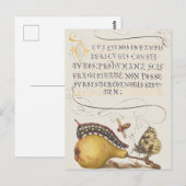 Vintage Chic Calligraphy butterfly Print Postkarte (Vorne/Hinten)