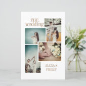 Vintage-Chic-Foto-Hochzeitsprogramme (Stehend Vorderseite)
