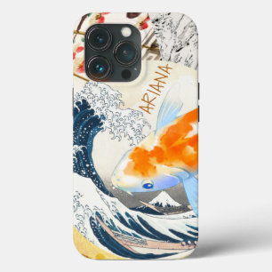 Vintage Chic Gold Koi-Teich mit japanischem Monogr Case-Mate iPhone Hülle
