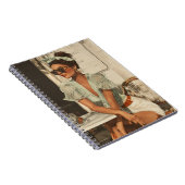 Vintage-Chic-Mode Frau Spiralblock Notizblock (Rechte Seite)