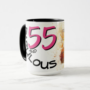 Vintage Chic Rosa Fahrrad 55 und Fantastischer Geb Tasse