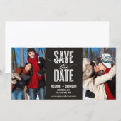 Vintage Chic Save The Date Fotokarten (Vorne/Hinten)