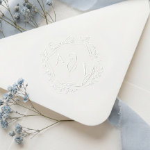 Vintage Chic-Schleife Blumenwappen Monogramm Hochz