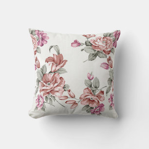 Vintage Chic Shabby Mädchenhafte Blumen Kissen
