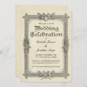 Vintage Chic Wedding Einladungen 1 A (Vorne/Hinten)