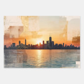 Vintage-Chicago-Collage Urbane Träumerei Geschenkpapier Set (Vorderseite 3)