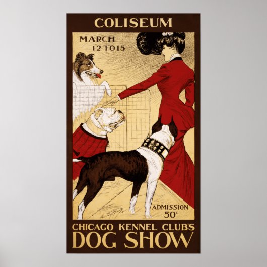 Vintage Chicago Dog Show-Werbung Poster (Vorne)
