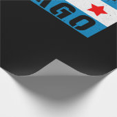 Vintage Chicago Flag Skyline Geschenkpapier (Ecke)