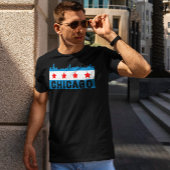 Vintage Chicago Flag Skyline T-Shirt