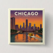 Vintage Chicago Illinois Button (Vorderseite)