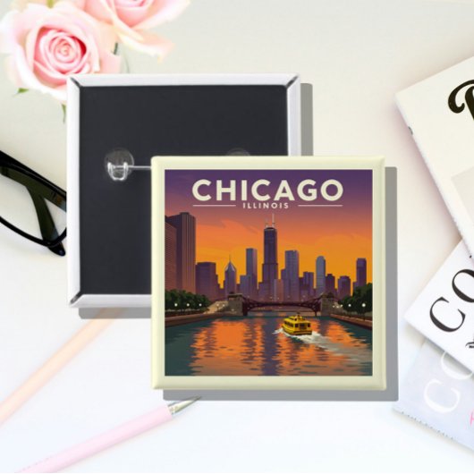 Vintage Chicago Illinois Button