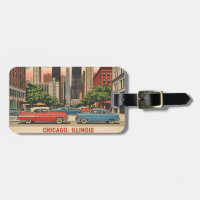 Vintage Chicago Illinois Stadt Skyline Retro Reise