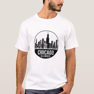 Vintage Chicago Illinois Stadt Skyline Retro Reise T-Shirt