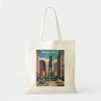 Vintage Chicago Illinois Stadt Skyline Retro Reise