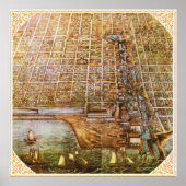 Vintage Chicago Map Poster 1856 (Vorne)