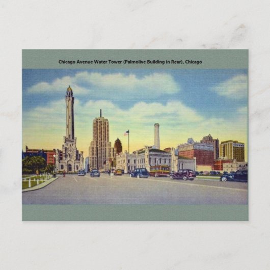 Vintage Chicago Post Card Postkarte (Vorderseite)