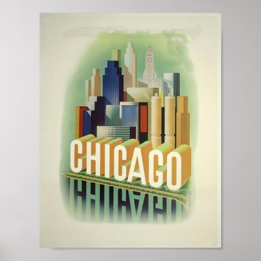 Vintage Chicago Poster (Vorne)