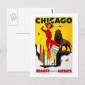 Vintage Chicago Postkarte (Vorne/Hinten)