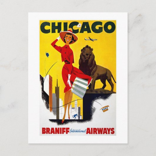 Vintage Chicago Postkarte (Vorderseite)