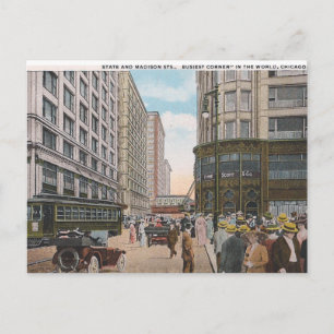 Vintage Chicago Postkarte
