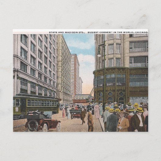 Vintage Chicago Postkarte (Vorderseite)